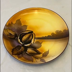 Noritake Hand Painted Plate, Nature, Autumn, Vintage EUC